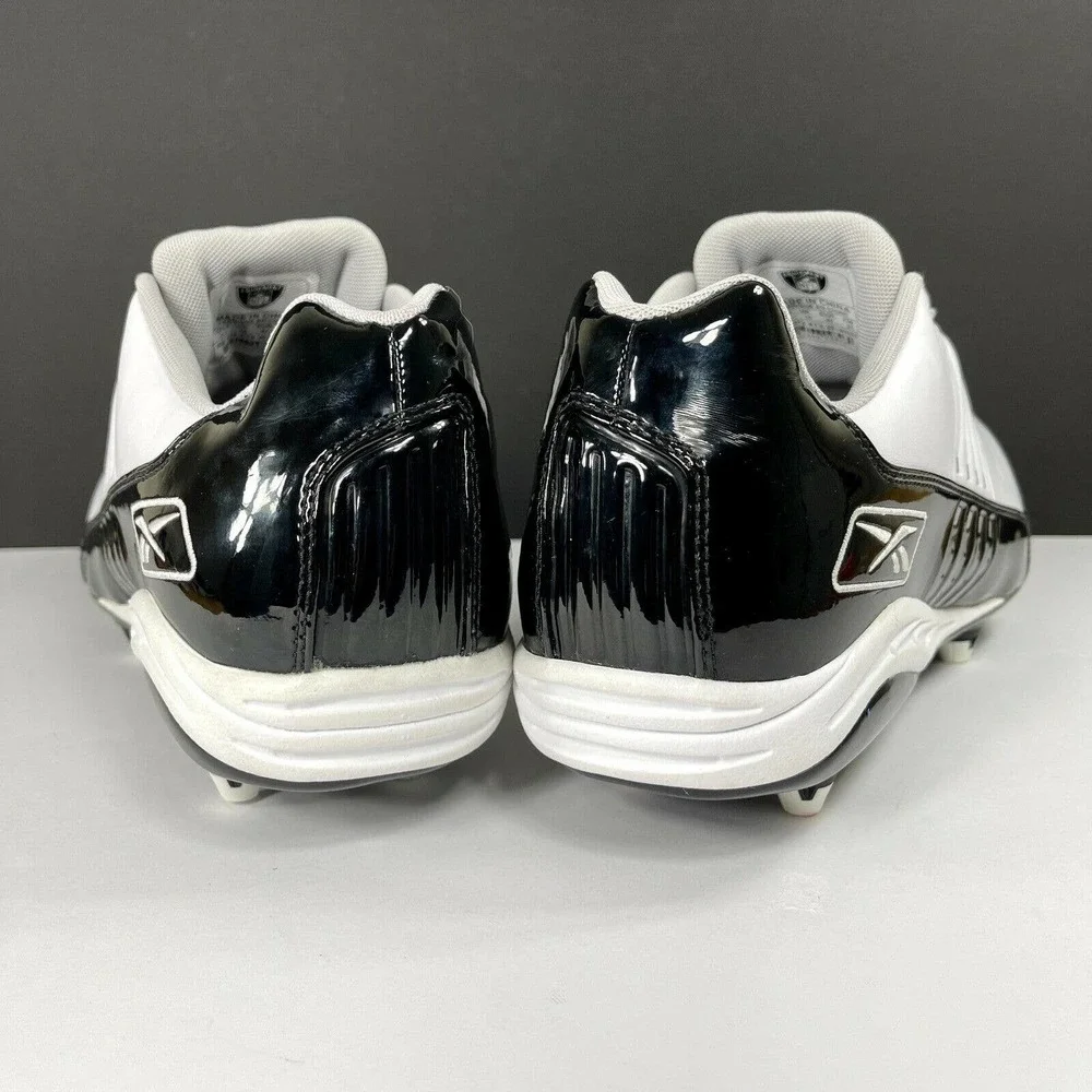 Reebok NFL Equipment Men's Size 13 Football Shoes Cleats White Leather - Picture 4 of 8